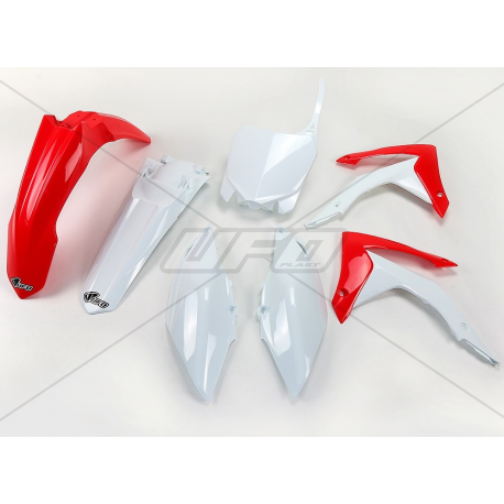 UFO, sada plastů, Honda CRF 450 '13-'16, CRF 250R '14-'17 barva OEM (bílá/červená)