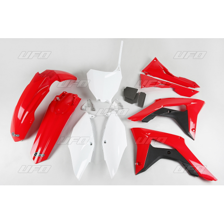UFO, sada plastů, Honda CRF 250R '18-'20, CRF 450R '17-'20 s víkem vzduchového filtru, barva OEM ( bílá/červená )