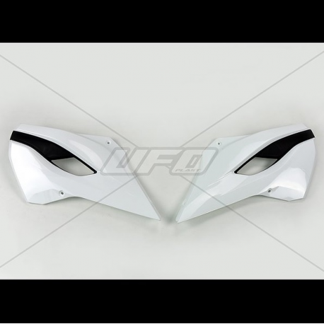 UFO, kryty chladičů, Husqvarna TE/FE/TC/FC 125/250/300/350/450/501 '14-'15, TE/FE '15 bílá barva