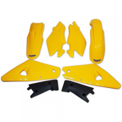 UFO, sada plastů, Husqvarna CR 2T '05 barva OEM (žlutá/grafit) (HU601E999)