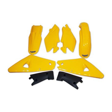 UFO, sada plastů, Husqvarna CR 2T '05 barva OEM (žlutá/grafit) (HU601E999)