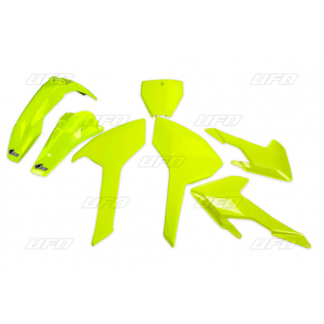 UFO, sada plastů, Husqvarna TC/FC 125/250/300/350/450 '16-'18 (s vyjímkou TC 250 '16) žlutá barva FLUO