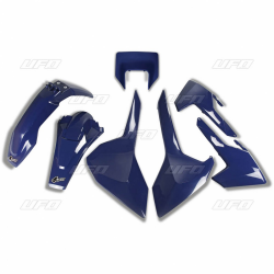 UFO, sada plastů, Husqvarna TX/TE/FE '17-'18 modrá barva (s rámečkem světla)