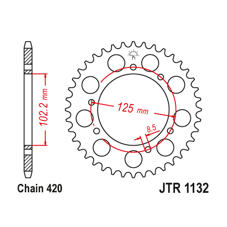 JT, rozeta 4406 59 Aprilia RX 50 FACTORY E4 2T LC '18 (JTR1132.59)* (řetěz420)