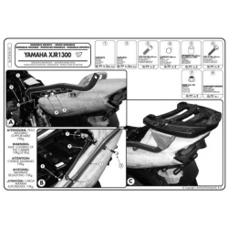 Kappa, nosič centrálního kufru, Yamaha XJR 1300 (07-14) (bez plotny)