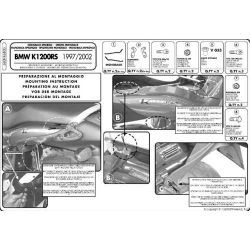 Kappa, nosič centrálního kufru, BMW K 1200GT (03-04), K 1200RS (00-04) (bez plotny)