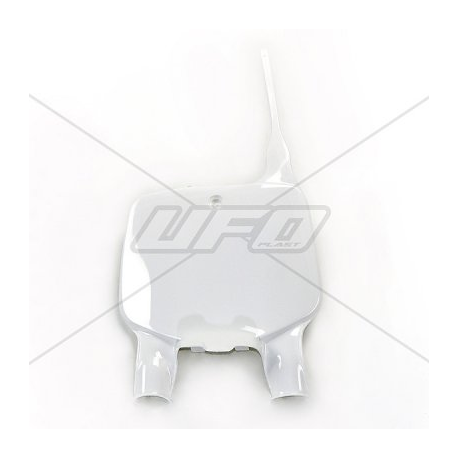 UFO, přední číslová tabulka, Kawasaki KX 125/250/500 '96-'02 bílá barva