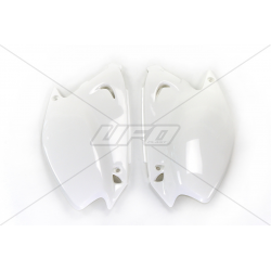 UFO, podsedlové tabulky, Kawasaki KX 125/250 '03-'17 bílá barva