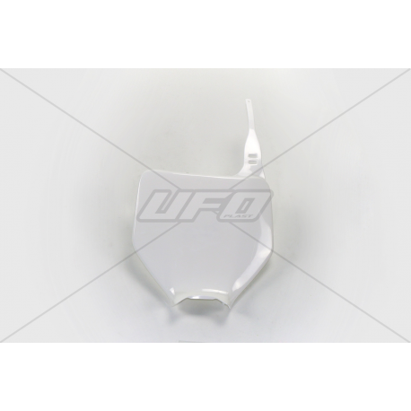 UFO, přední číslová tabulka, Kawasaki KX 125/250 '03-'04 bílá barva