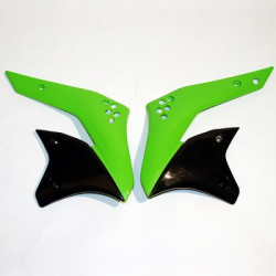 UFO, kryty chladičů, Kawasaki KXF 250 '07 zelená barva/černá