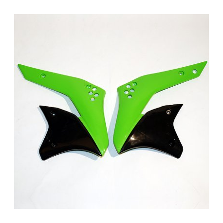 UFO, kryty chladičů, Kawasaki KXF 250 '07 zelená barva/černá