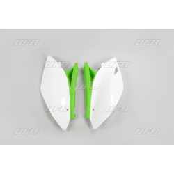 UFO, podsedlové tabulky, Kawasaki KXF 450 '09-'11 barva OEM (bílá/zelená)