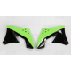 UFO, kryty chladičů, Kawasaki KXF 250 '09-'12 barva OEM (zelená/černá)