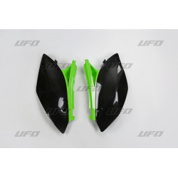 UFO, podsedlové tabulky, Kawasaki KXF 250 '09-'12 barva OEM (zelená/černá)