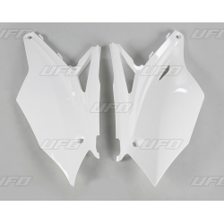UFO, podsedlové tabulky, Kawasaki KXF 450 '16-'17, bílá barva
