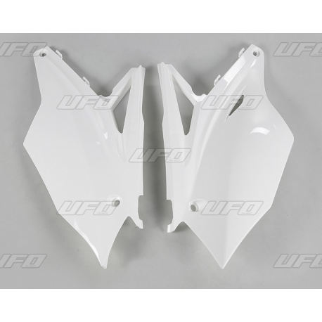 UFO, podsedlové tabulky, Kawasaki KXF 450 '16-'17, bílá barva