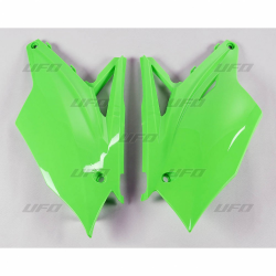 UFO, podsedlové tabulky, Kawasaki KXF 250 17-19, KXF 450 16-18 zelená Fluo barva