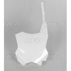 UFO, přední číslová tabulka, Kawasaki KXF 450 '16-'20, bílá barva