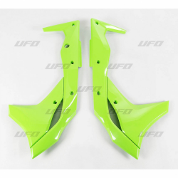 UFO, kryty chladičů, Kawasaki KXF 250 '17-'20 zelená barva OEM 19