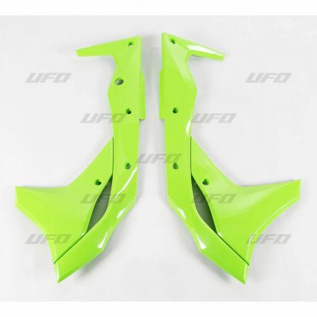 UFO, kryty chladičů, Kawasaki KXF 250 '17-'20 zelená barva OEM 19