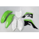 UFO, sada plastů, Kawasaki KXF 450 '12 barva OEM (zelená/bílá/černá) (KA217E999)