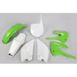 UFO, sada plastů, Kawasaki KX 85 '13 RESTYLING barva OEM (zelená/bílá) (KA218KE999)