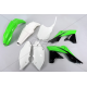 UFO, sada plastů, Kawasaki KXF 250 '14-'15 barva OEM (zelená/bílá/černá)