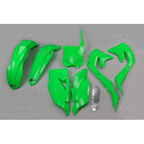 UFO, sada plastů, Kawasaki KXF 250 '21, KXF 450 '19-21 zelená Fluo barva (KA227AFLU)
