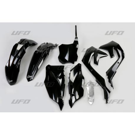 UFO, sada plastů, Kawasaki KXF 250 '21, KXF 450 '19-21 černá barva
