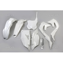 UFO, sada plastů, Kawasaki KXF 250 '21, KXF 450 '19-21 bílá barva