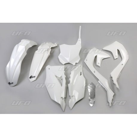 UFO, sada plastů, Kawasaki KXF 250 '21, KXF 450 '19-21 bílá barva