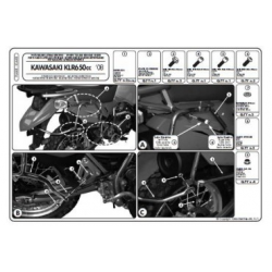 Kappa, nosič centrálního kufru, Kawasaki KLR 650 (07-15) (bez plotny)