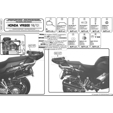 Kappa, nosiče bočních kufrů Monokey Honda VFR 800 (98-01)