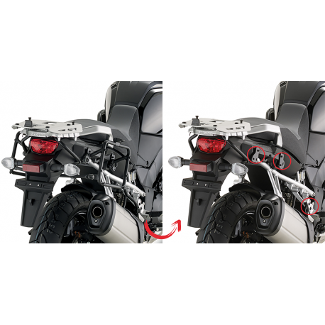 Kappa, nosiče bočních kufrů se systémem rychlé demontáže Monokey Suzuki DL 1000 V-STROM (14-19) - také pro kufry Monokey RETRO-F