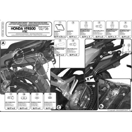 Kappa, nosiče bočních kufrů Monokey SIDE Honda VFR 800