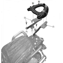 Kappa, nosič centrálního kufru, Yamaha XT 1200Z/ZE SUPER TENERE (10-15) (s plotnou Monokey)