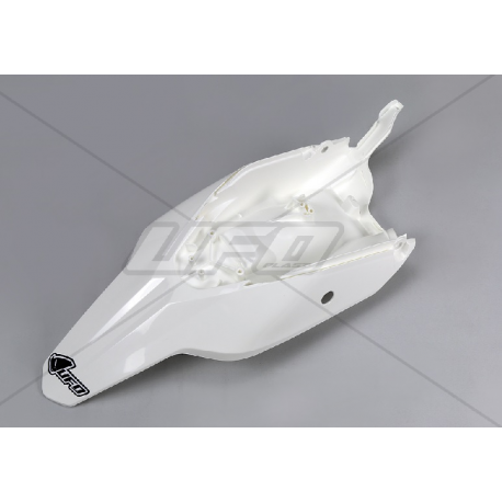 UFO, zadní blatník, KTM SX 65 '09-'15, s bočními tabulkami,I bílá barva