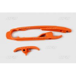 UFO, chránič zadní vidlice (slider řetězu) KTM SX/SXF '16-'21 oranžová barva