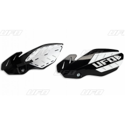 UFO, chrániče páček, FLAME KTM SX 125 '14-'15, EXC 125 '14-'16, barva černá/bílá (s montážní sadou)