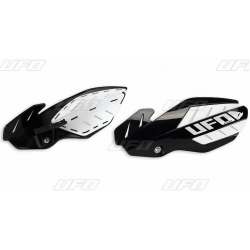 UFO, chrániče páček, FLAME KTM SX 125 '16, SX 250 '14-'16, EXC 250/300 '14-'16, SXF/EXCF '14-'16, barva černá/bílá