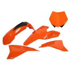 UFO, sada plastů, KTM SX 85 '13-17 barva OEM '13-'14 (oranžová/bílá)