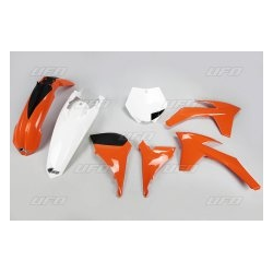 UFO, sada plastů, KTM SX/SXF '16-'18 barva OEM '17 (oranžová/bílá)
