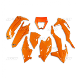 UFO, sada plastů, KTM EXC/EXCF '17-'19 oranžová barva (s rámečkem světla)