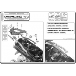 Kappa, nosič centrálního kufru, Kawasaki ZZR 1200 (02-05) (bez plotny)