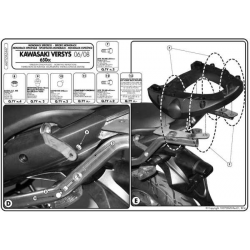 Kappa, nosič centrálního kufru, Kawasaki VERSYS 650 (06-09) (bez plotny)