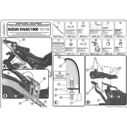 Kappa, nosič centrálního kufru, Suzuki SV 650 / S (03-08) (bez plotny)