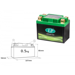 Landport, akumulátor Lithium-iontový, LIFEPO4 LFP7 (107X56X85) (YTZ5S, YTX7LBS, YB7LB) (24 WH) (hmotnost 500G) (8)