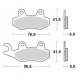 Moto-Master, brzdové desky KH135 / KH214 Sinter Metal OEM: 11 (SinterPRO Racing) Kawasaki: KX 125-250-500, KDX 200-250, Suzuki