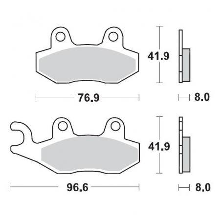 Moto-Master, brzdové desky KH135 / KH214 Sinter Metal OEM: 11 (SinterPRO Racing) Kawasaki: KX 125-250-500, KDX 200-250, Suzuki