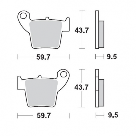 Moto-Master, brzdové desky KH346 NITRO Racing Sinter Metal SOFT: 22 (NITRO SPORT) CR 125-250, CRF 450